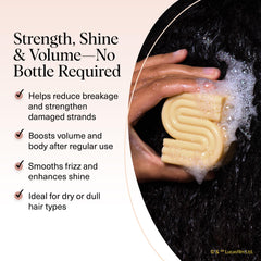 Kitsch shampoo bar lathers creamy for gentle, everyday cleansing.