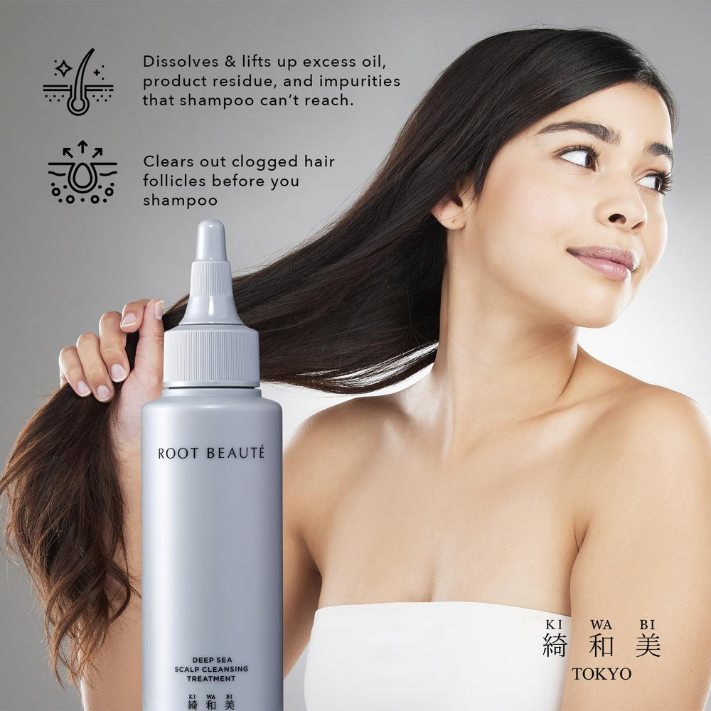 KIWABI Root Beaute gel texture close-up shows a light, non-sticky application.