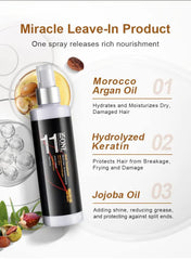 KizaiaCare detangler spray bottle close-up for easy styling