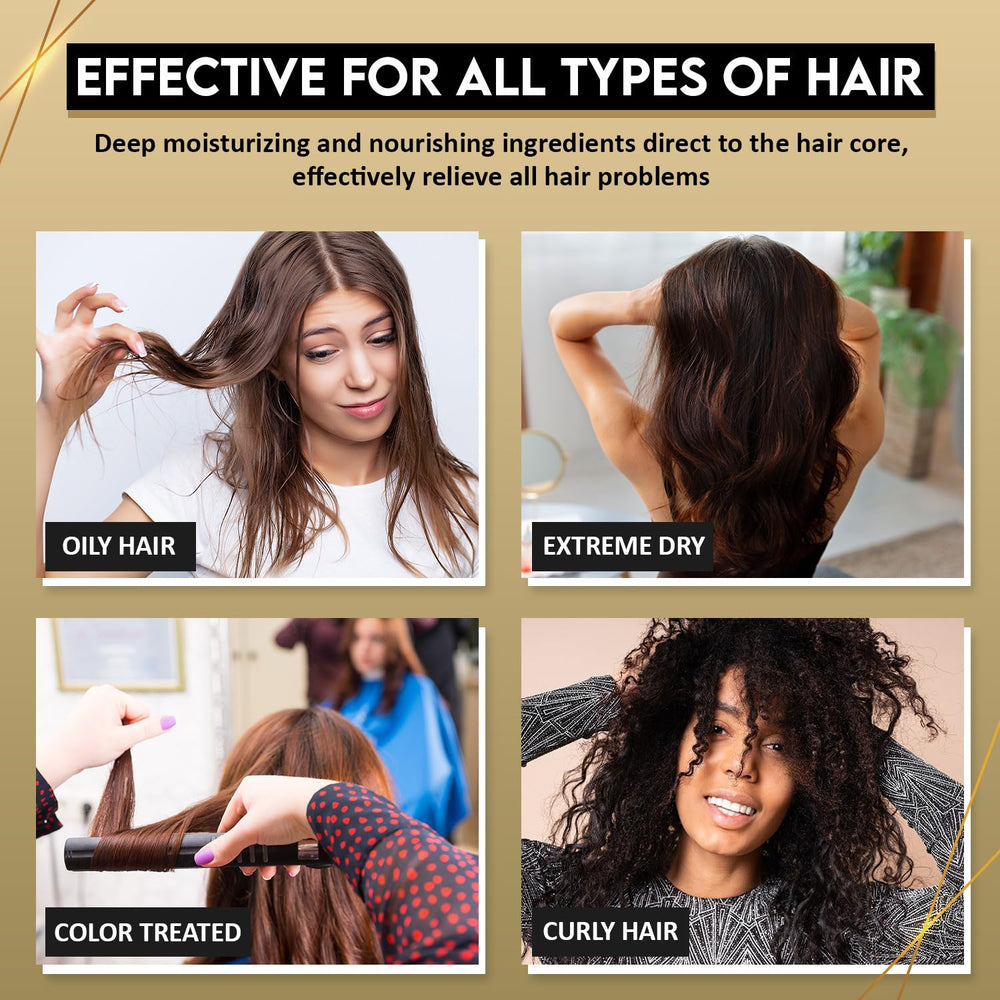 KizaiaCare Ultimate Matted Hair Detangler before-after showing knot reduction and shine