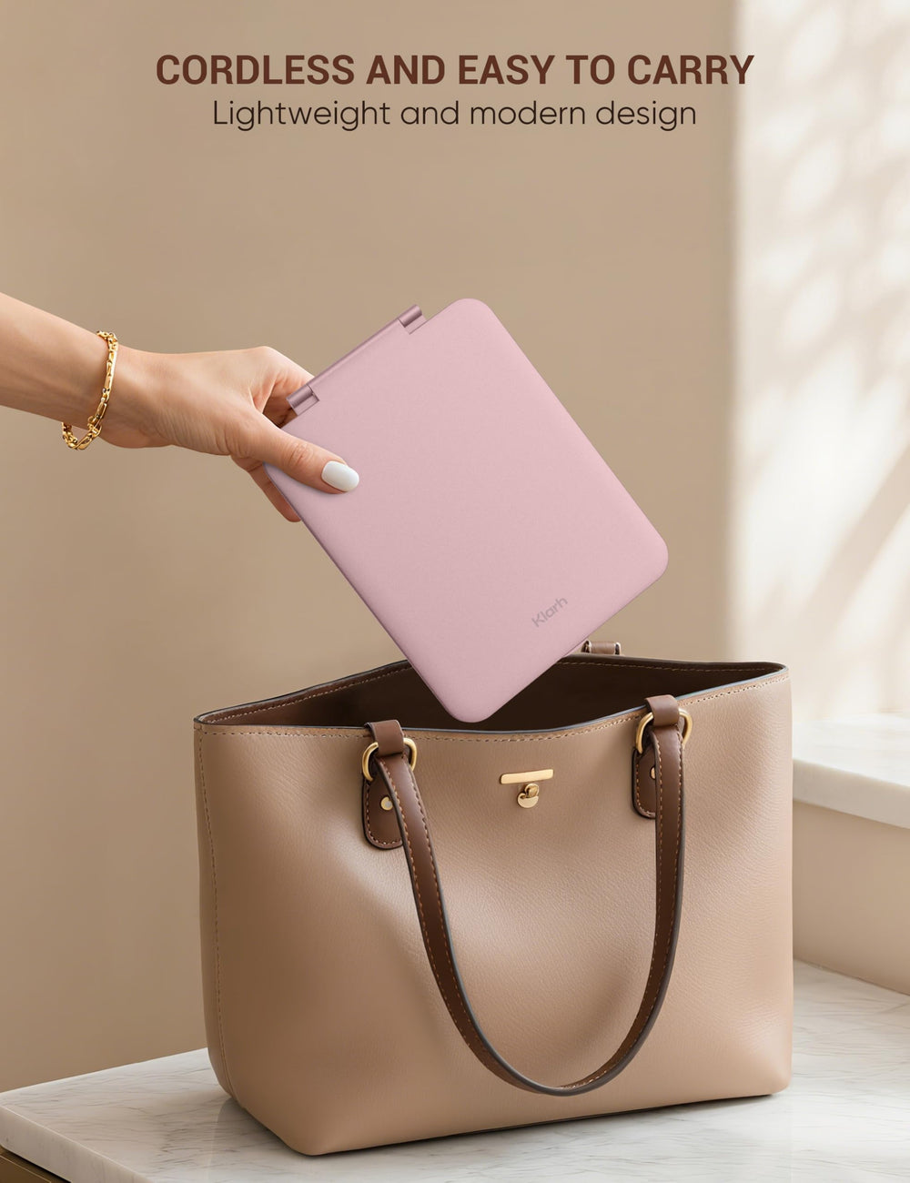 klarh rose-pink finish adds style to any vanity or bathroom.
