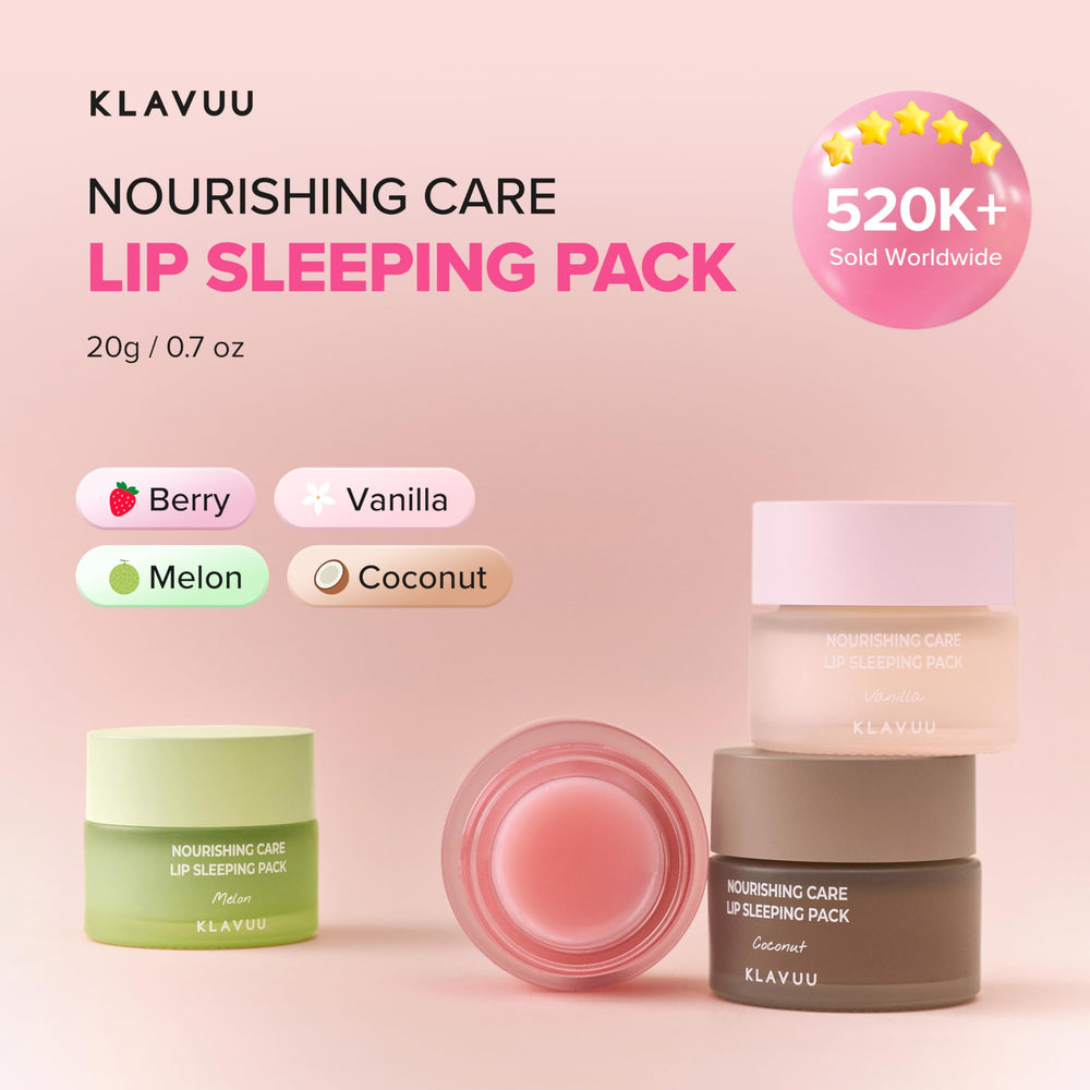 KLAVUU Lip Mask being applied for deep hydration before bed