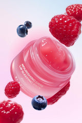 KLAVUU Berry Lip Mask jar with applicator for gentle exfoliation at night