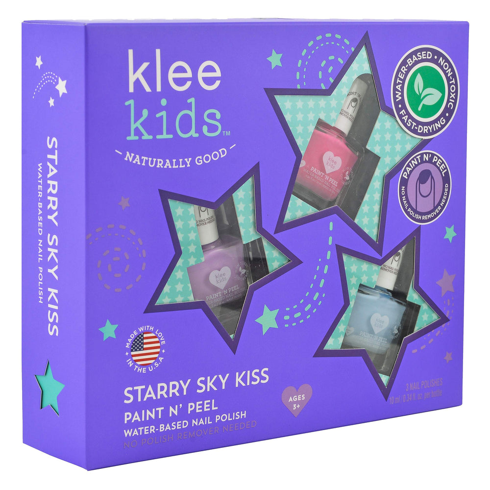 Klee Naturals Austin bottle with bold blue shade for playful designs