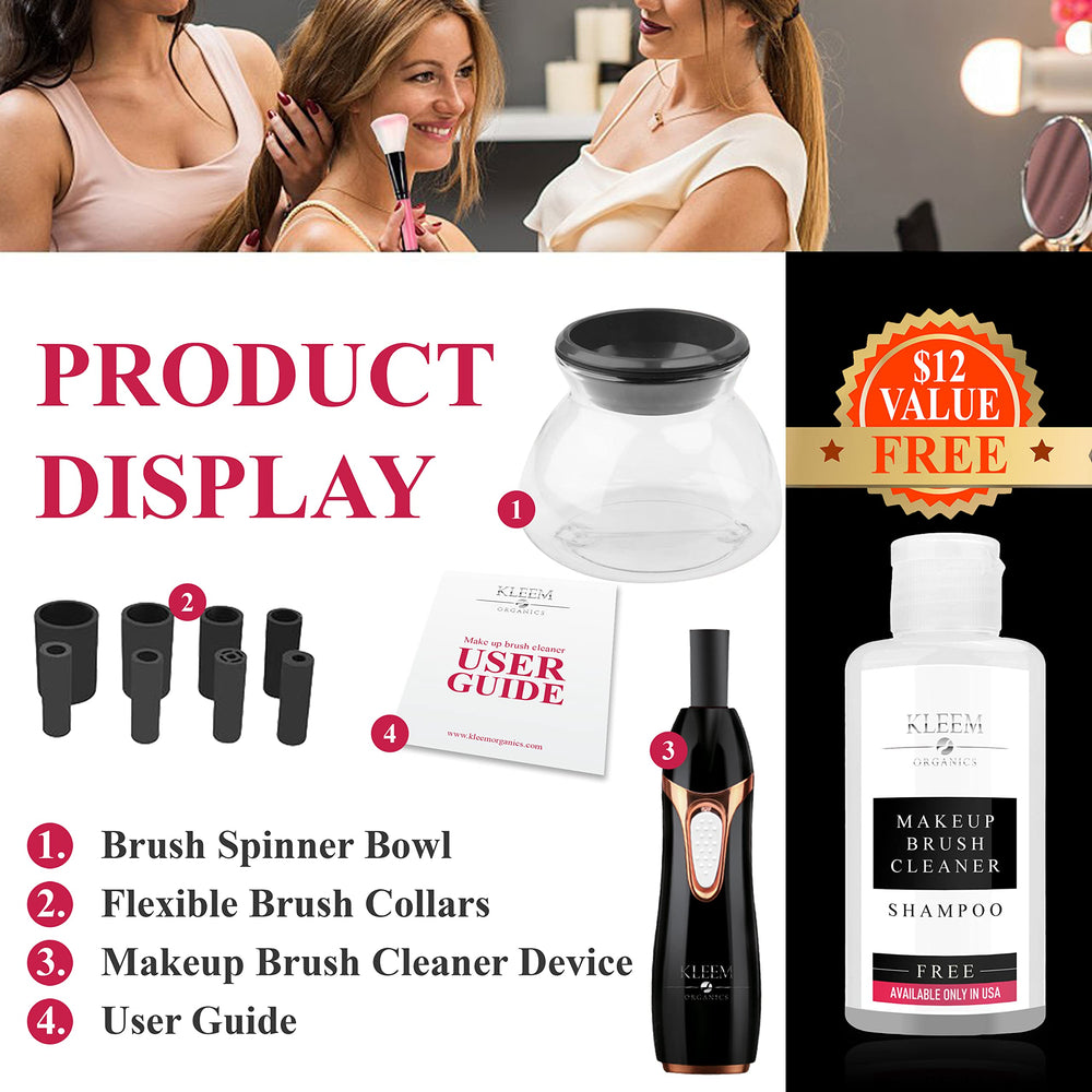 Deluxe kit contents show collars, stand, and shampoo