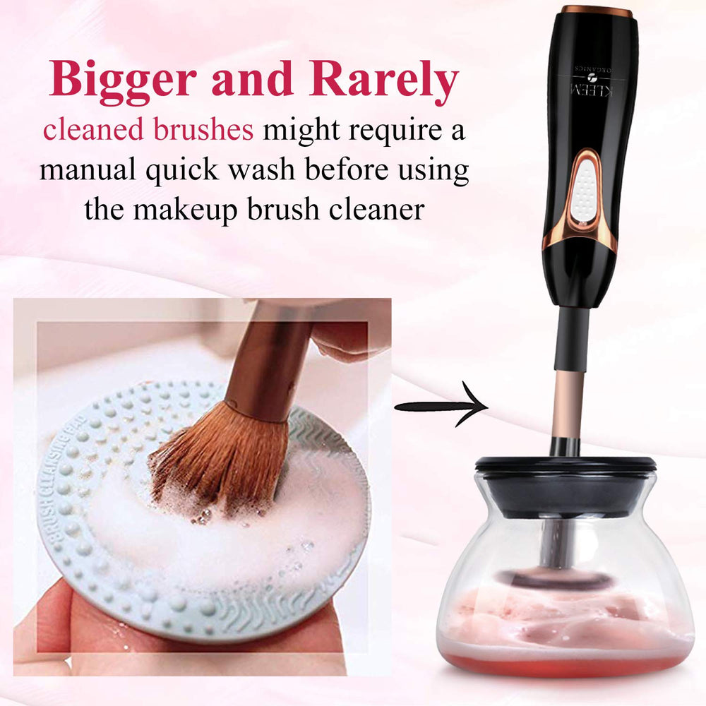 Cleaning bowl with brush demonstrates splash-proof, thorough cleaning