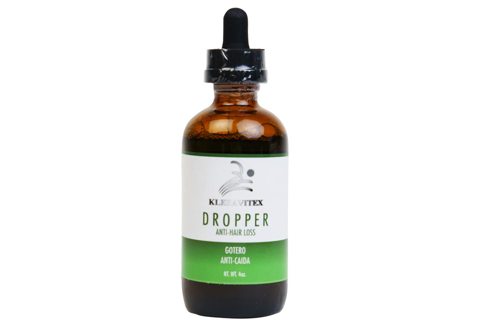 Kleravitex anti-hair-loss dropper bottle for precise scalp nourishment.