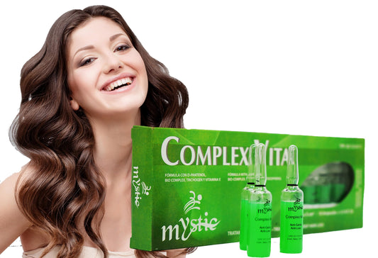 Kleravitex Mystic Complex ampoule bottle close-up highlighting serum texture.