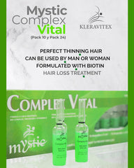 Kleravitex Mystic Complex application on scalp demonstrating use.