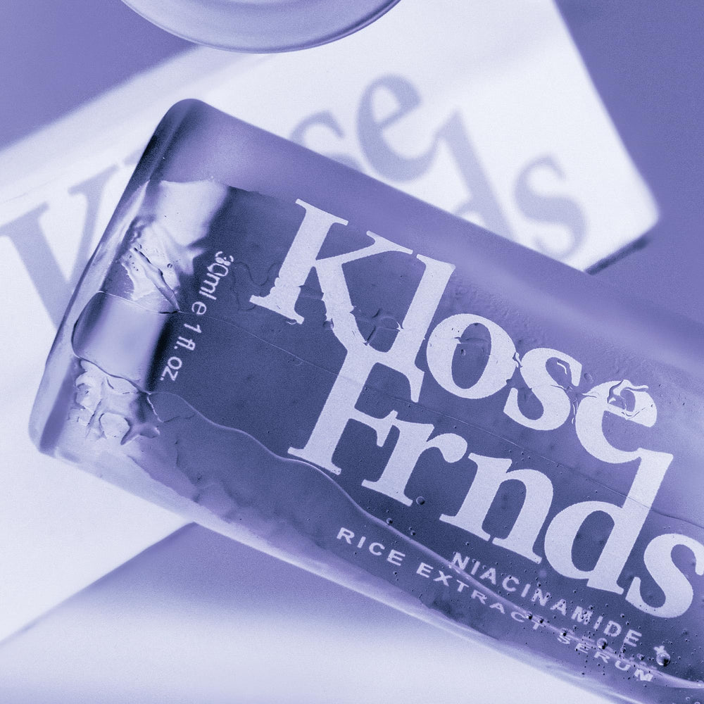 KLOSE FRNDS Niacinamide & Rice Serum in use during morning routine for daily radiance.