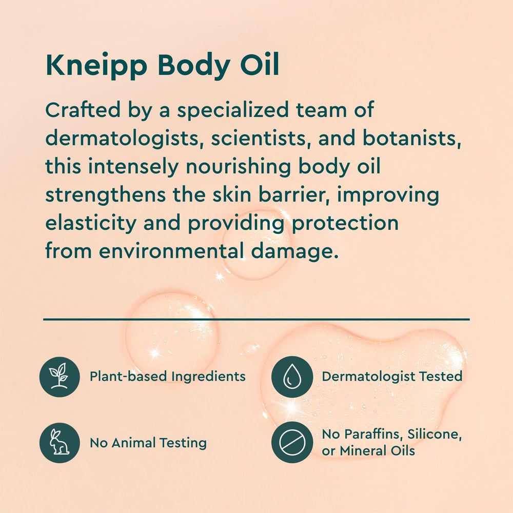 Kneipp Almond Blossom oil ingredient close-up highlighting almond-based nourishment.