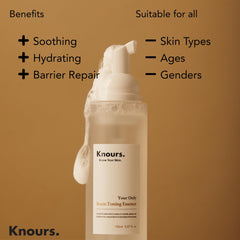 Knours foam texture closeup highlighting a light, airy lather for gentle cleansing.