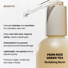 Knours PDRN Rice serum texture being applied for smooth, refreshing absorption.