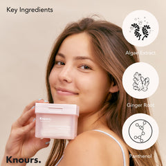 Knours Pore Control Pad algae and ginger extract image suggesting pore tightening
