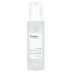 Knours soothing essence foam toner bottle shown for simple cleansing and prepping skin.