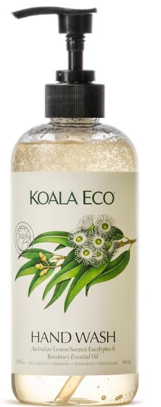 Koala Eco hand wash bottle with lemon-scented eucalyptus and rosemary for refreshing hand cleansing