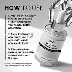 KOEC Glow finish image suggests revitalized, comfortable skin texture.