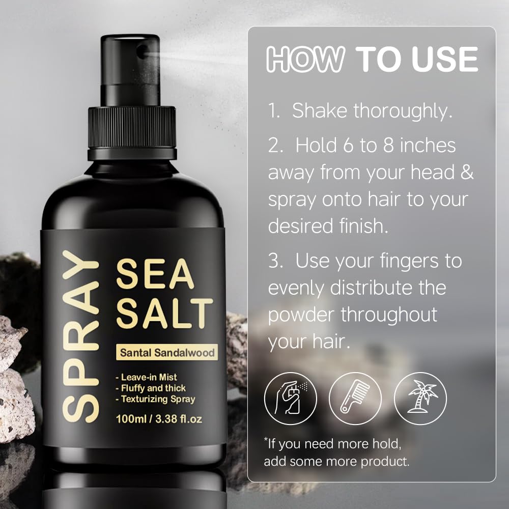 KOEC Sea Salt Spray travel mini for on-the-go styling.