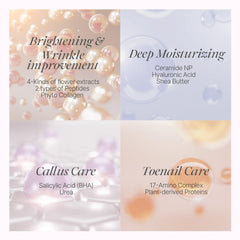 Koelf Rose Petal Satin Foot Mask cream texture close-up for nourishing blend