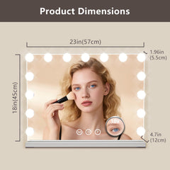 Detachable 10x magnifier for precise makeup and detail work