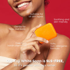 Koji White paraben-free and SLS-free bar supports clean, plant-powered skincare.