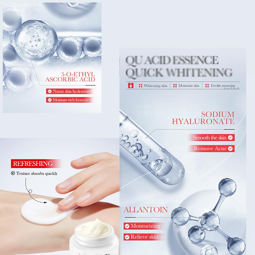 Kojic Acid Cream on elbows and knees for even tone.