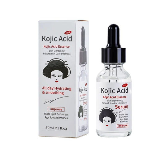 Kojic Acid Essence Serum brightening application for a radiant, even-toned complexion.