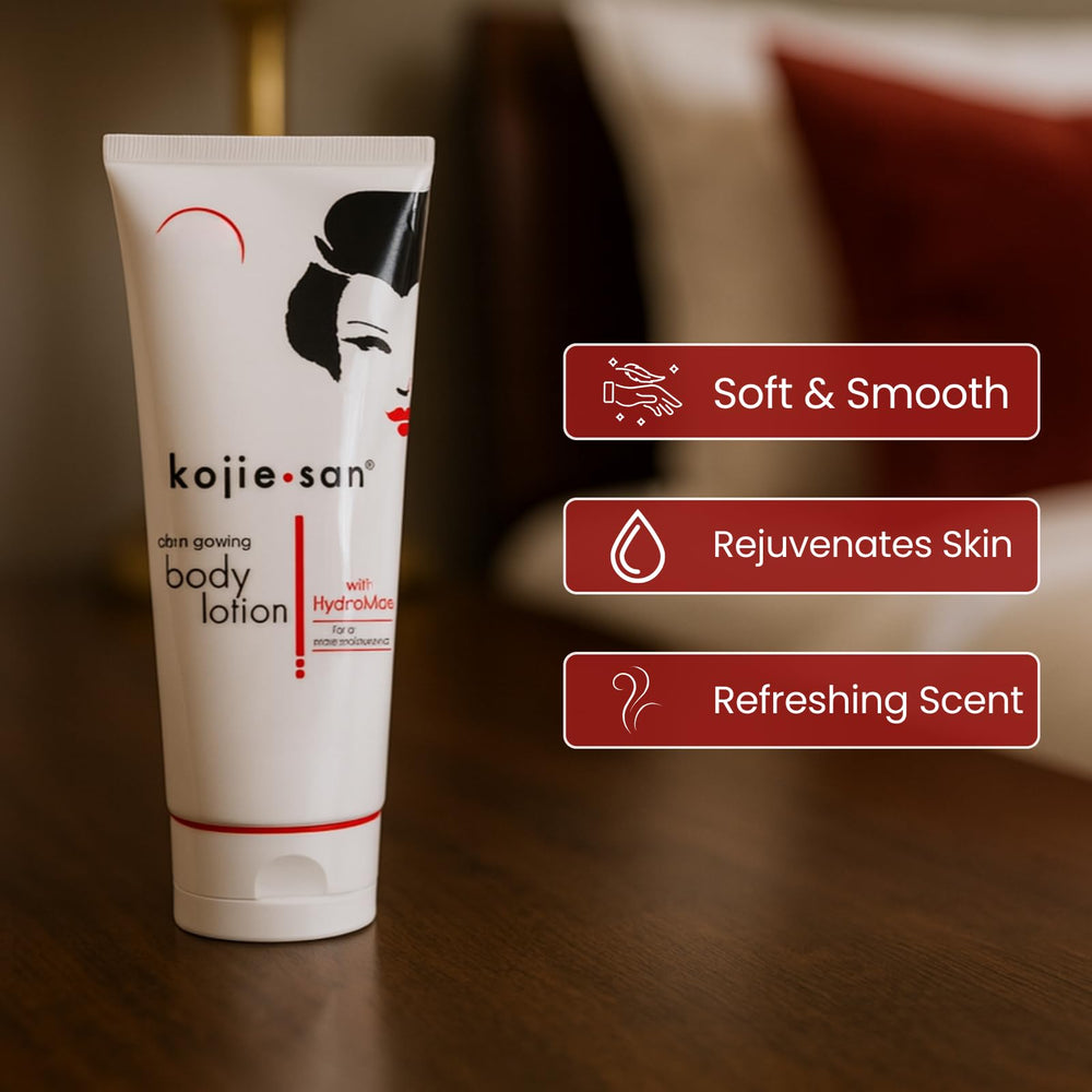 Kojie San Kojic Acid Lotion with shea butter delivers deep nourishment