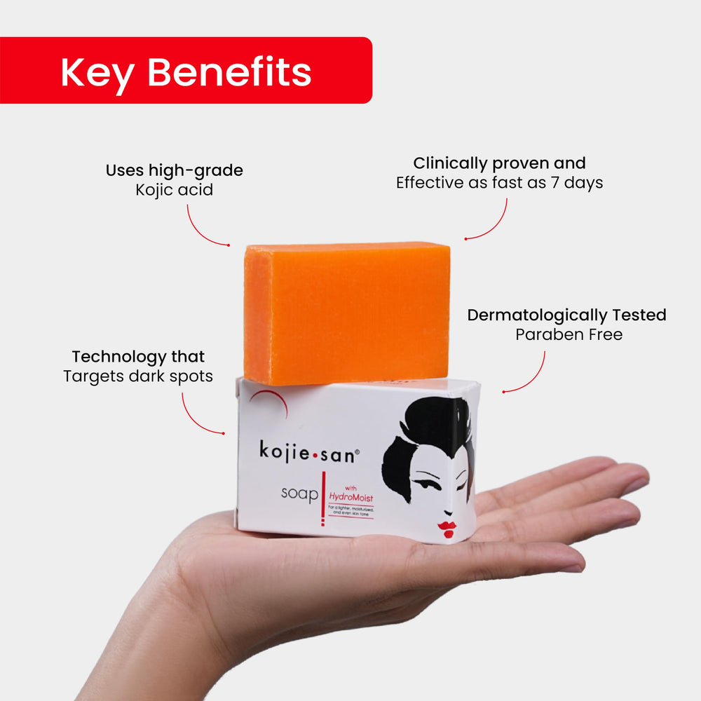 Kojie San underarm skin tone clarity shown for even-looking underarms.