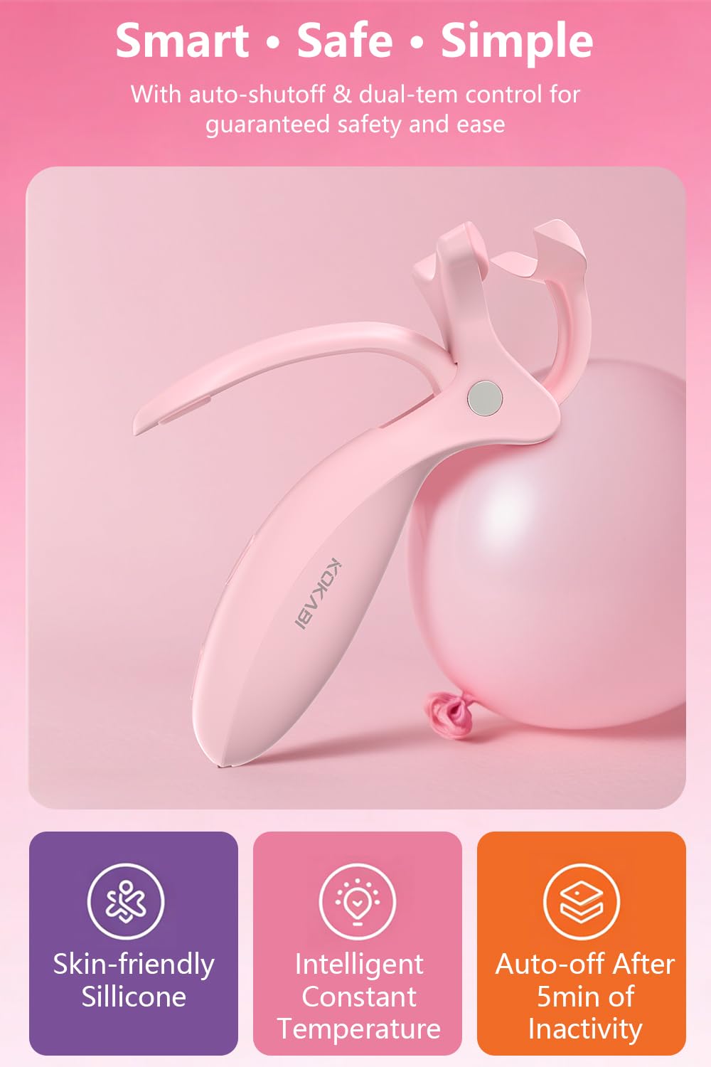 KOKABI USB-C rechargeable curler stays cordless on the go