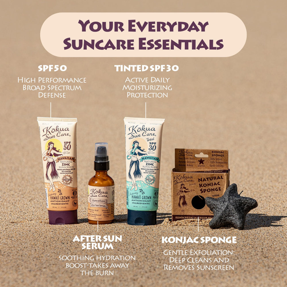 Kokua Sun Care recyclable tube on bathroom counter