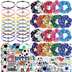 Kolewo4ever soccer scrunchies assortment in vibrant colors for versatile hairstyles.