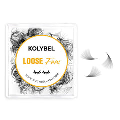 Kolybel 500 premade lash fans 24D 0-03-D curl 12mm for fast, dramatic volume