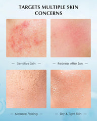 KOMFYMED after-toner application scene illustrating easy mixing with cream.