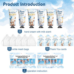 KONEUK 50-pack baby shower favors display for guests.