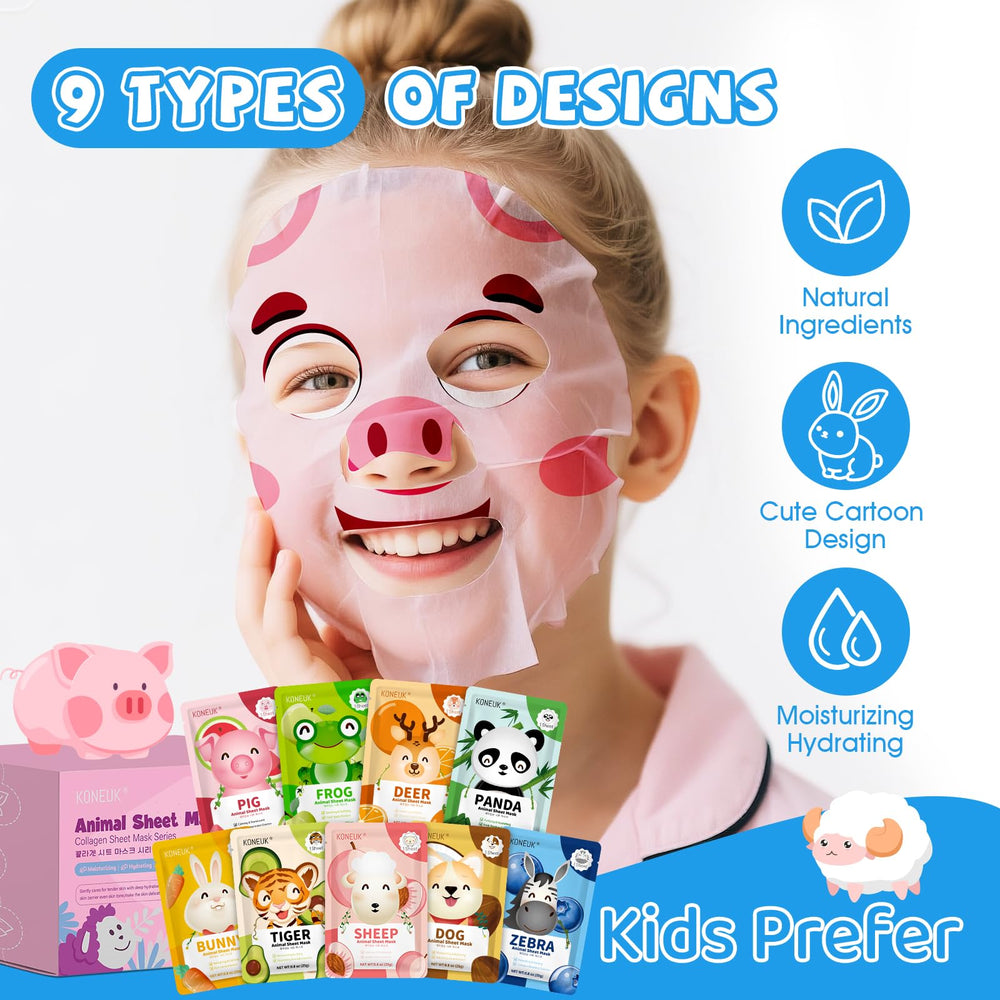 KONEUK 54-pack bunny mask for playful hydration and relaxation