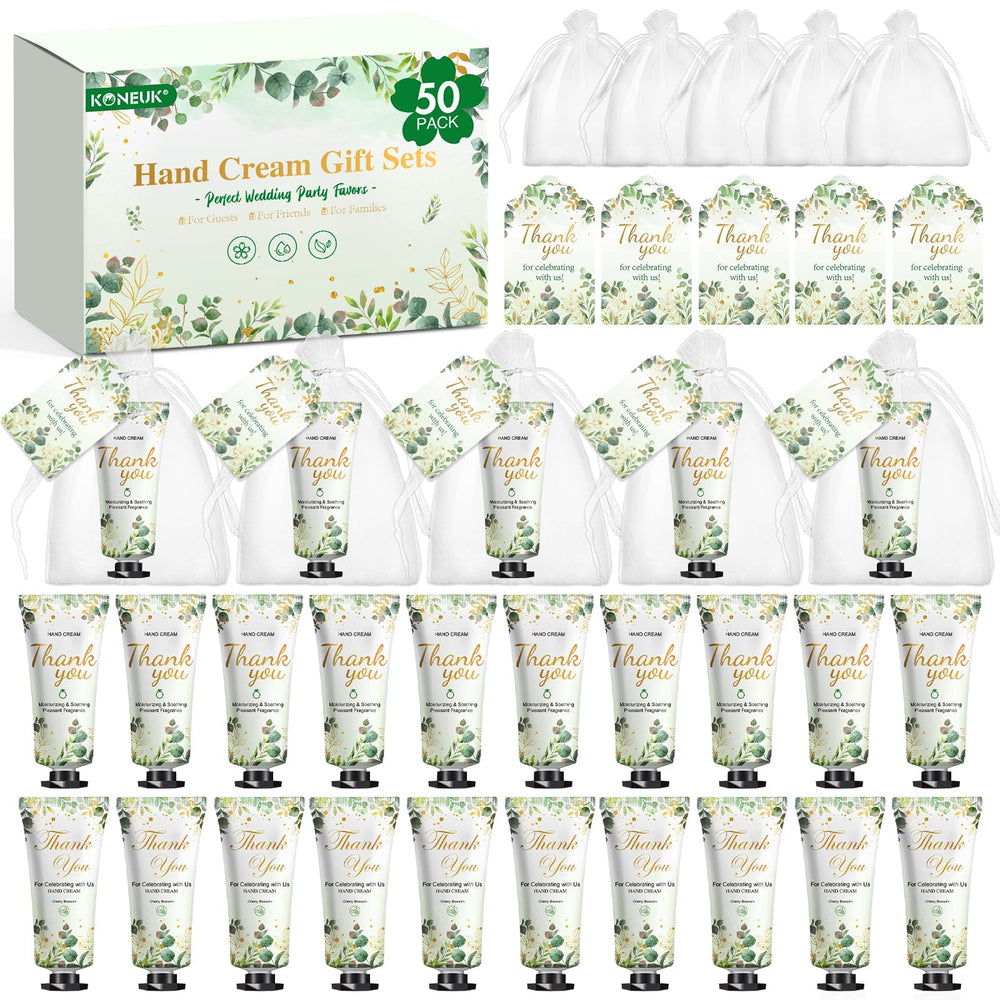 KONEUK eucalyptus hand cream bulk set tubes, ideal for wedding favors.