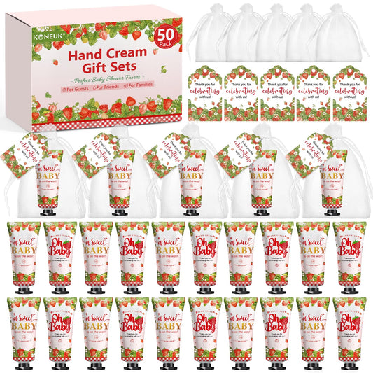 KONEUK hand cream gift set with strawberry fragrance for guests.