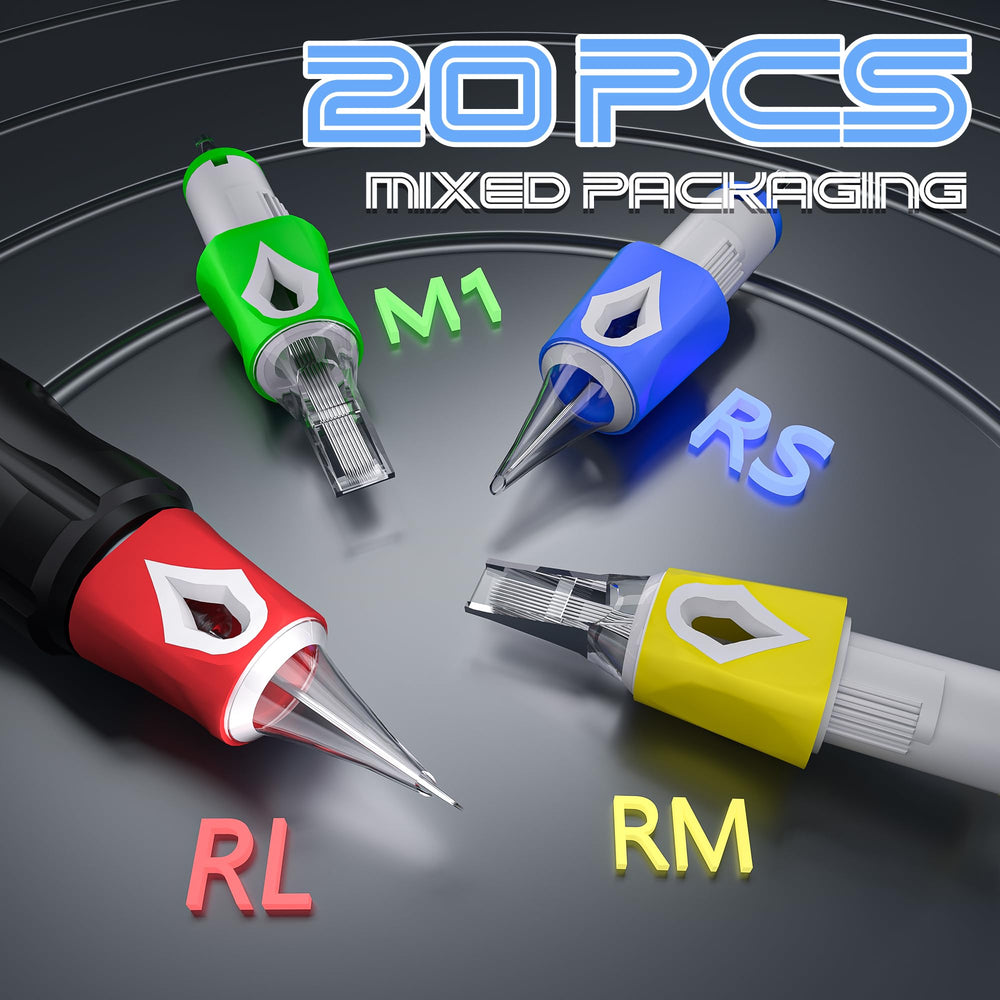 Kooba 20-pack needles with precision tips for clean lines.