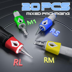 Kooba 20-pack needles with precision tips for clean lines.