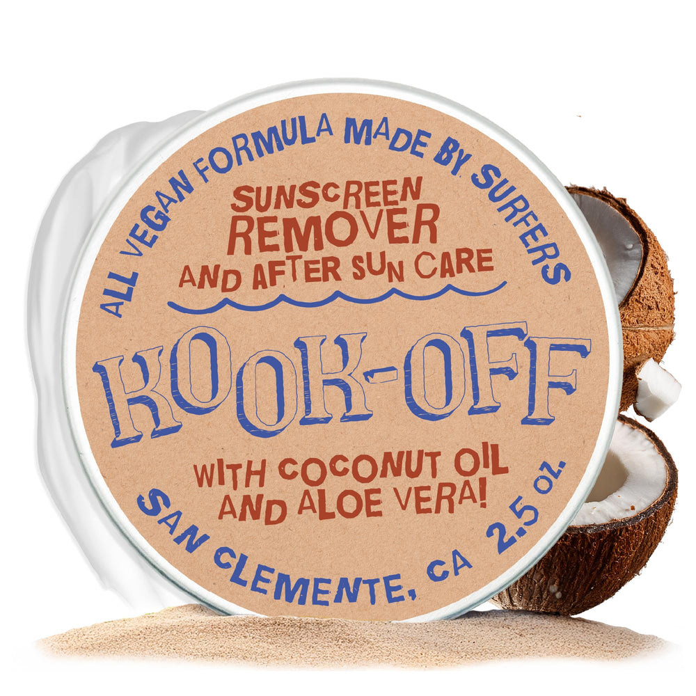 Kook-Off mineral sunscreen remover bottle for quick cleansing after outdoor activities