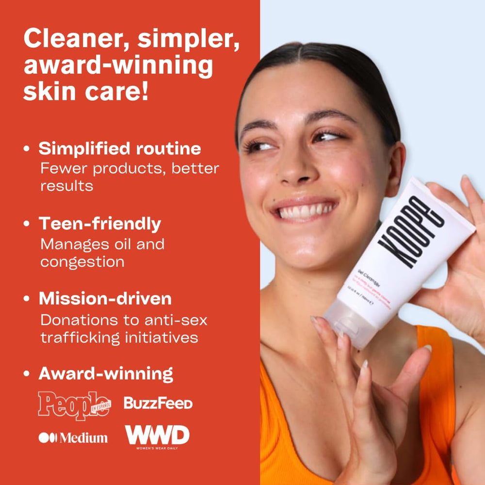 Koope Gel Face Wash cucumber extract closeup hints refreshing, soothing skincare benefits.