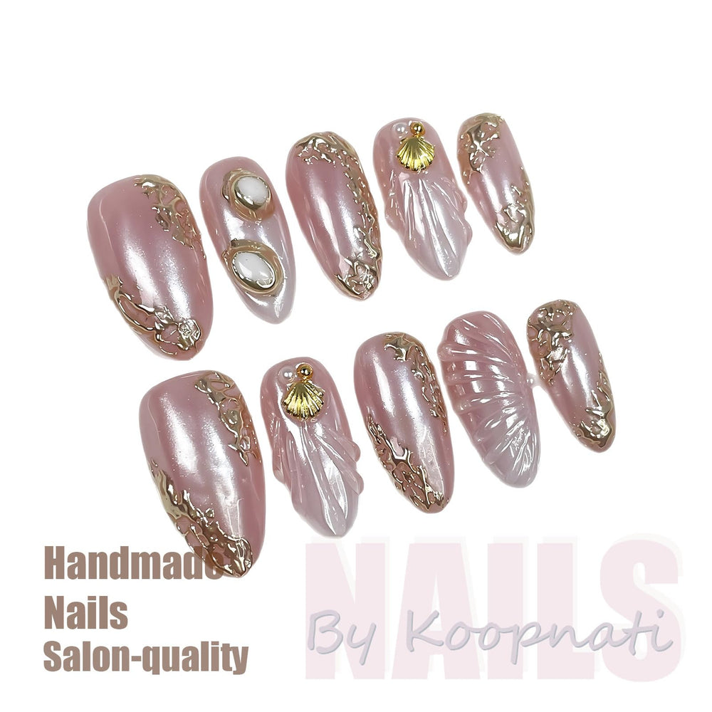 koopnati press on nails easy home application with reusable adhesive tabs