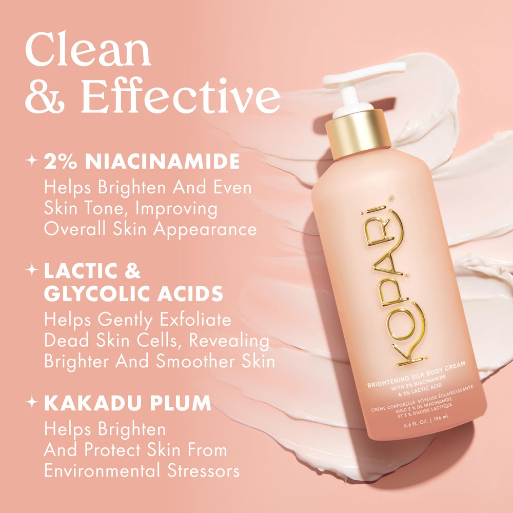 Pink guava scent of Kopari Brightening Silk Body Cream evokes tropical fragrance