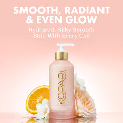 Texture close-up of Kopari Brightening Silk Body Cream reveals silky feel