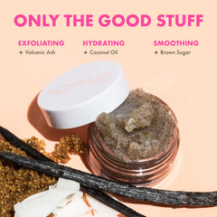 Kopari Coconut Lip Scrubby vanilla scent enhances pampering lip care routine.