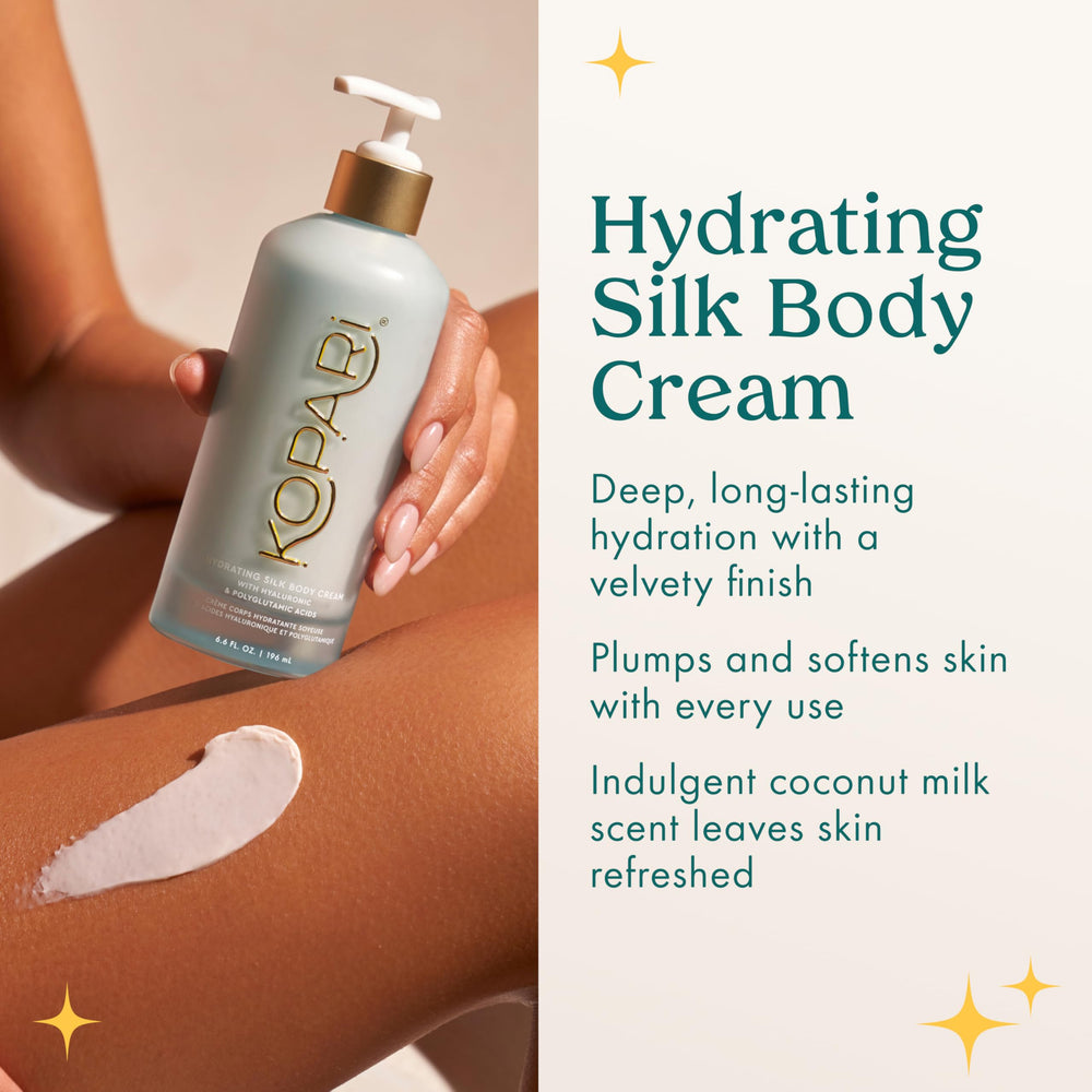 Kopari Hydrating Silk Cream pump for easy, mess-free application