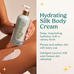 Kopari Hydrating Silk Cream pump for easy, mess-free application