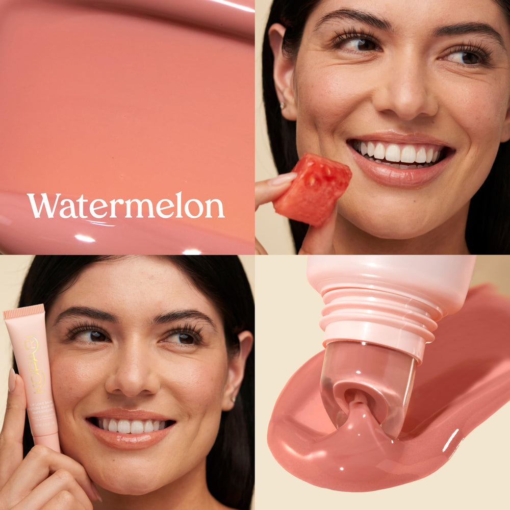 Kopari Lip Love Moisture Balm SPF 30 lip swatch with light coverage