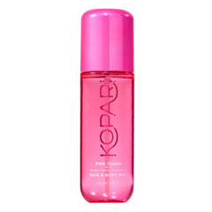 Kopari Pink Guava Hair & Body Mist bottle front, long-lasting tropical fragrance for everyday wear.
